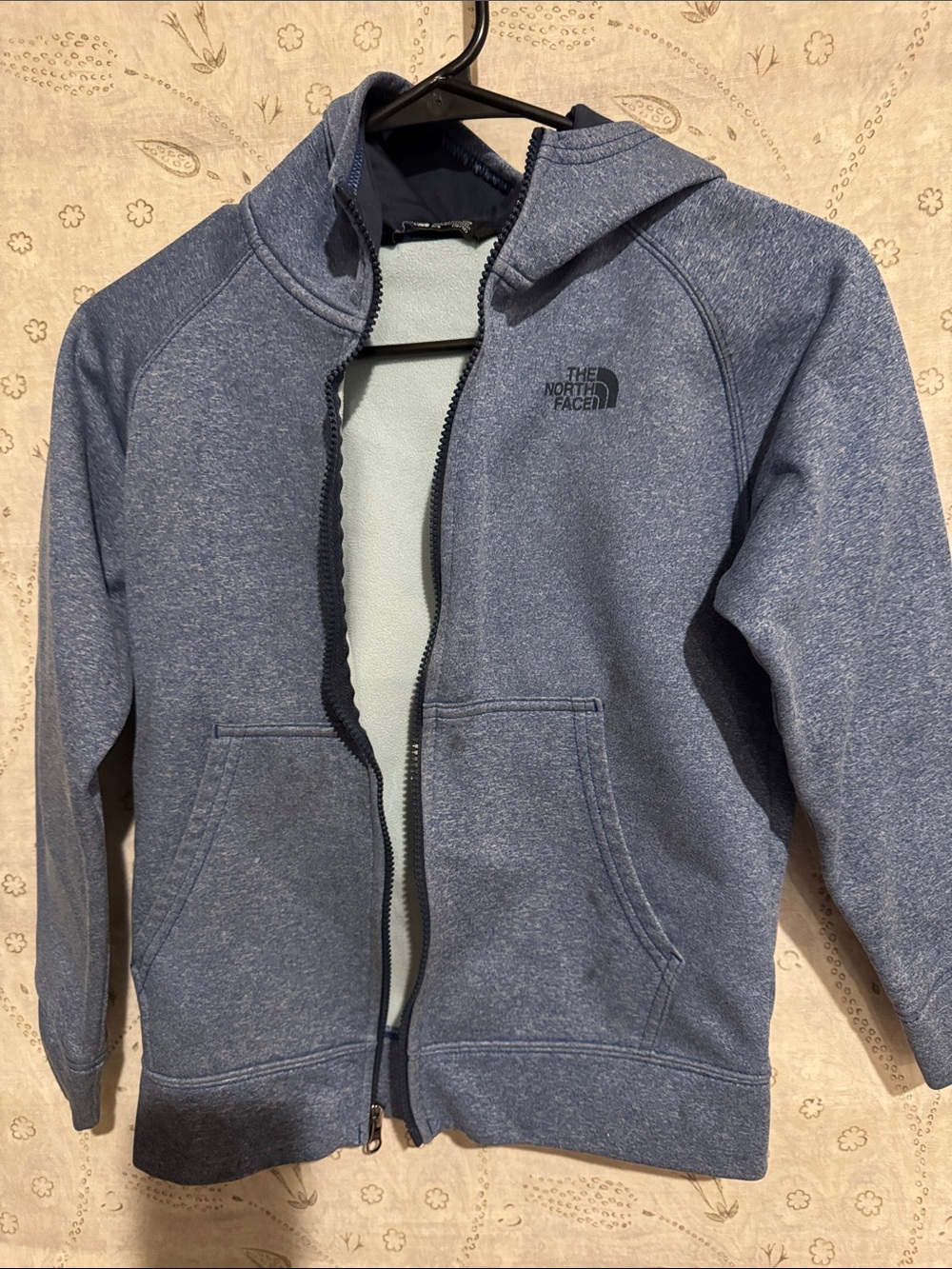 The North Face Heathered Blue Full-Zip Hoodie